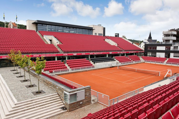 Tennisstadio highbild för annons